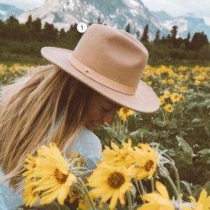Lack of Color The Frey Wide-Brim Fedora (Small,‎ 56cm)